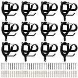 Cididu 12 Counts Horse Bridle Rack, Metal Bridle Hooks Bracket, Bridle Holder Wall Mount with Tubes and Screw, Horse Tack Harness Storage Halter Hanger for Tack Room Horse Barn Supplies