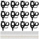Cididu 12 Counts Horse Bridle Rack, Metal Bridle Hooks Bracket, Bridle Holder Wall Mount with Tubes and Screw, Horse Tack Harness Storage Halter Hanger for Tack Room Horse Barn Supplies