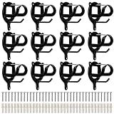 Cididu 12 Counts Horse Bridle Rack, Metal Bridle Hooks Bracket, Bridle Holder Wall Mount with Tubes and Screw, Horse Tack Harness Storage Halter Hanger for Tack Room Horse Barn Supplies