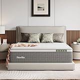 Novilla 14 Inch Queen Size Mattress,Hybrid Queen Mattress with Gel Memory Foam, Cool-to-Touch Nylon Blend & Pocketed Coils for Adaptive Body Support & Motion Isolation CertiPUR-US Certified
