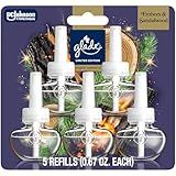 Glade PlugIns Refills Air Freshener, Embers & Sandalwood, Scented and Essential Oils for Home and Bathroom, 0.67 Fl Oz, 5 Count