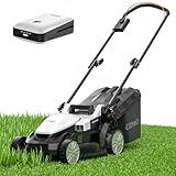 Litheli Electric Lawn Mower Cordless,Grass Cutter Machine for 1600 Sq.Ft.Lawnmower with Brushless Motor,13 In Cutting Width,8 Gallon Capacity,Cutting Height from 1 to 2.5 In, Includes 1 4.0 Ah Battery