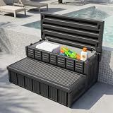 Hot Tub Steps, Outdoor Spa Steps with Storage, Non-Slip & Sturdy Hot Tub Stairs, 36 Inches Long