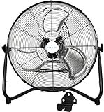BILT HARD 4650 CFM 20" High Velocity Floor Fan, 3-Speed Heavy Duty Metal Fan with Wall-Mounting System, Industrial Shop Fan for Commercial, Garage, and Greenhouse