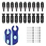 MUYI 22 PCS Solar Panel Connector Kit - 10 Pairs Connectors, 2 Spanner for Solar Panel Assembly and Installation(10AWG)