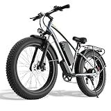 Electric Bike for Adults, 1500W Peak Motor 32 MPH, 48V 18.2Ah Removable Battery, 26" Fat Tire Ebike, 80-100 Miles Long Range, UL 2849 Certified, 7-Speed Electric Mountain Bike for Snow Sand Mountain
