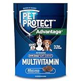 Pet Protect Dog Multivitamin, Vet-Formulated DVM Daily Soft Chews, Supports Ongoing Health & Wellness, Chicken-Flavor (60 Count)