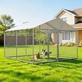 10x10 FT Dog Kennel Outdoor,Dog Run,Dog Enclosure with Roof
