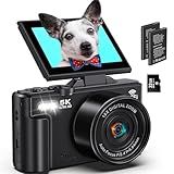 Digital Cameras for Photography 5K - 72MP Vlogging Camera for YouTube WiFi - UHD Autofocus Vlog Camera 3" 180° Flip Screen with 18X Zoom - Travel YouTube Camera Compact with 32GB SD Card, 2 Batteries