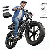 Electric Bike for Adults,48V15Ah Removable Battery Retro Ebike,Black