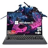 2025 Gaming Laptop, 16.0inch Laptop Computer with AMD Ryzen 7 5700U(8C/16T, Up to 4.3GHz), 16GB RAM 512GB NVMe SSD Windows 11 Laptop, Radeon RX Vega 8 Graphics,WiFi 6, Backlit KB,53Wh Battery,Gray