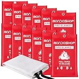 12 Pack Fire Blanket for Home, Kitchen, Camping, Warehouse