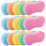 TOPZEA 15 Pcs Car Wash Sponges, Large Thick Handy Cleaning Scrubber Washing Sponge Pads for Cars, Bike, Boat, Kitchen, with Vacuum Compressed Packing, 5 Colors