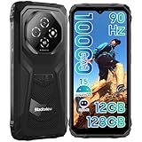 Blackview Fort 1 Rugged Phone Android 15,10000mAh Battery 12GB+128GB 2TB Expand Rugged Smartphone Unlocked, Gemini AI 6.56 Inch 90Hz, 4G T-Mobile Dual SIM IP69K Waterproof, Fingerprint/NFC/OTG/GPS