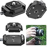 ULANZI F38 Camera Quick Release Plate w 1/4" to 3/8" Screw Thread, Quick Release System QR Plate Camera Tripod Mount Adapter for Sony Canon Monopod DSLR Stabilizer Slider DJI Switch Between Stablizer