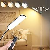 marctronic Floor Lamp, 18W 1800LM Super Bright LED Floor Lamp with Remote & Works with Smart Plug, Dimmable Timing Eye Caring Reading Lamps Floor Standing for Living Room Bedroom Office