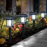 Greluna Solar Lights Outdoor,12 Pack 6000K Waterproof Auto On/Off Solar Pathway Lights for Your Garden, Landscape, Path, Yard, Patio, Driveway,Walkway Decor