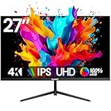 Gawfolk 27 Inch 4K Monitor IPS 60Hz, UHD 3840 x 2160p PC Monitors, Computer Dispaly for Home & Office, Support HDMI & DP, Wall Mount Compatible