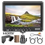 NEEWER F100 7" Camera Field Monitor Updated Version, 450nit HD Video Assist IPS 1280x800 HDMI 1080p Peak Focus Histogram, F750 Battery, 360° Ball Head for DSLRs Handheld Stabilizer Film Making Rig