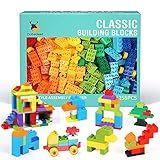 Cutedeer 258 Piece Classic Big Building Blocks Set for Kids Toddlers Compatible with All Major Brands, Large Building Bricks STEM Toys with Gift Box for All Ages Boys Girls