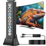 2026 TV Antenna,TV Antenna for Smart TV 4500+ Miles Range,TV Antenna for Local Channels 360° Signal Booster Supports 4K 8K 1080p TVs-Digital TV Antennas-Portable HD Antenna Indoor 25FT Coaxial Cable