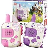 Walkie Talkies Toys for Girls:Unicorn Toys 2 Pack Birthday Gifts for 3 4 5-7 8 Year Old Girls Toy for 4 5 6 7 8-10 Year Old Camping Outdoor Game,Christmas Stocking Stuffers for Girls Kids