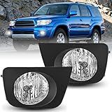 Nilight Fog Lights Assembly Compatible with 2006 2007 2008 2009 Toyota 4runner Left Driver and Right Passenger Side Clear Lens w/9006 12V 51W Bulbs
