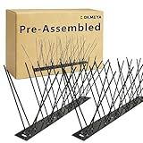 KOKMEYA Bird Spikes,Black Install,304 Stainless Steel Bird Deterrents Spikes for Outside to Keep Birds Away Bird Scare Devices Outdoor,9.84FT 12Pcs