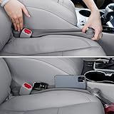 Givifive Car Seat Gap Filler Set of 2, 3IN1 Seat Side Gap Filler Plug with Storage Slot & Hook Function, Soft Foam Universal Fit Car SUV Truck Fill Gap Between Seats Console Organizer（Narrow Gray）