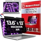 SightPro Magnetic Privacy Screen for MacBook Air 13 & 13.6 Inch (2022-2025, M2, M3, M4) Patented Removable Laptop Privacy Filter Shield and Protector