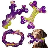 Frienhund Tough Dog Toys for Aggressive Chewers 3 Pack, Indestructible Dog Toy for Large Dogs, Bacon Flavored, Keeps Dogs Busy
