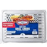 Kingsford Heavy Duty Disposable Grill Liners - Durable Aluminum Foil Grilling Liners, Protects Grill Grates - BBQ Grill Pans for Outdoor Grill, Cooking and Grilling Accessories, 16" x 11.75" - 4 Count