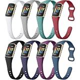 Maledan 8 Pack Band for Fitbit Charge 6 Bands/Charge 5 Bands for Women Men