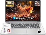 HP 17 inch Laptop, Microsoft Office Lifetime License & Windows 11 Pro, 17.3" FHD Display, AMD Ryzen 5 7430U, 32 GB RAM, 1 TB SSD, AMD Radeon Graphics, Anti-Glare,Wi-Fi 6, w/Accessories