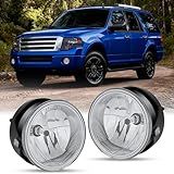 Nilight Fog Lights Assembly Compatible with 2007 2008 2009 2010 2011 2012 2013 2014 Ford Expedition 2008-2011 Ranger(Not Fit STX Package) w/H10 12V 42W Bulbs Clear Lens