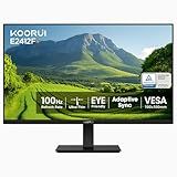 KOORUI 24-inch Computer Monitor Full HD 1920 x 1080p 100Hz VA Display 4000:1 Contrast Ratio with HDMI VGA, TÜV Rheinland Certified, 100 x 100 mm VESA Mountable, Ultra-Slim Design, Tilt, Black, E2412F
