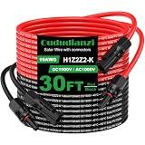 Oududianzi Solar Extension Cable 30Ft 10AWG, Solar Wire, 10 Gauge Tinned Copper PV Wire, Solar Panel Cables with Waterproof Male and Female Connectors for Home Boat RV Solar Photovoltaic Systems