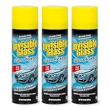 Invisible Glass 91164-3PK Premium Aerosol Glass Cleaner Spray for Car Windshields and Windows, Automotive and Home Window Cleaner, Streak-Free, Ammonia-Free, Tint-Safe – 19 oz (Pack of 3)