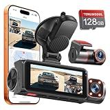4K+4K+1080P 3 Channel Dash Cam, Free 128GB Card, AProX HD Night Vision