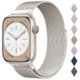 Original Stainless Steel Milanese Loop Compatible with Apple Watch Band 38mm 40mm 41mm 42mm 44mm 45mm 46mm 49mm, Magnetic Clasp Band for iWatch Series 10, 9,SE, 8 7 6 5 4 3 2 1,Ultra, Women & Men