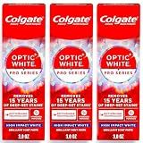 Colgate Optic White Pro Series High Impact White, 3 Pack, Teeth Whitening Toothpaste with 5% Hydrogen Peroxide and ActivShine, Brilliant Mint Flavor, 3.0 OZ