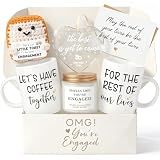 Engagement Gifts for Couples Newly Engaged Gift Ideas Happy Engagement Gifts for Women Bride to Be Gift Box Just Congrats on Engaged Party Present Set for Women Fiance Future Mrs Him Her Fiancee Men