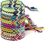 LOVEINUSA 8 PCS Woven Friendship Bracelet, Nepal Style Woven Bracelets