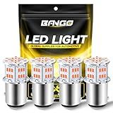 BANGO 1157 LED Bulb Red Brake Tail Light, 2057 2357 7528 BAY15D Super Bright for Car Tail Brake Parking Lights, 4 Pack