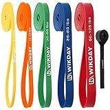 WIKDAY Resistance Bands, Pull Up Bands, Workout Bands for Exercise, Thick Heavy Resistance Band Set with Door Anchor, Elastic Bands for Body Stretching Home Gym for Men & Women Multicolor