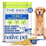 Native Pet The Daily Dog Vitamins & Supplements - 11-in-1 Multivitamin Powder for Dogs - Supports Whole Body Health, Digestion, Mobility & Immunity with Collagen, Glucosamine & Probiotics – 30 Scoops