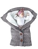 XMWEALTHY Unisex Infant Swaddle Blankets Soft Thick Fleece Knit Baby Girls Boys Stroller Wraps (Baby Grey1)
