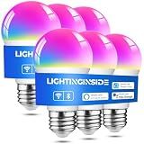 Lightinginside Smart Light Bulbs Work with Alexa/Google Home/SmartLife 6PCS