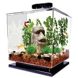 Tetra 3 Gallon Fish Tank, Aquarium Starter Kit with Pedestal Base, LED Light and Filter, For small tropical fish, guppies, goldfish, or betta