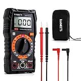 KAIWEETS Digital Multimeter with Case, DC AC Voltmeter, Ohm Volt Amp Test Meter and Continuity Test Diode Voltage Tester for Household Outlet, Automotive Battery Test (Anti-Burn with Double Fuses)